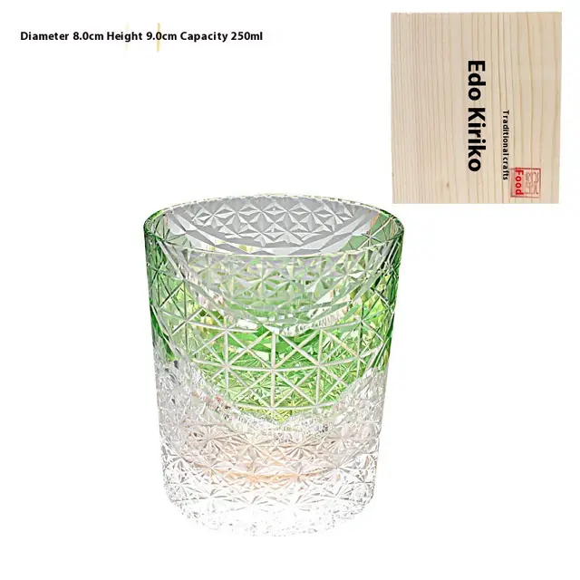 Japanese Style Handmade Carved Household Decorative Cup Green Wooden Box - Shop at LoveMi