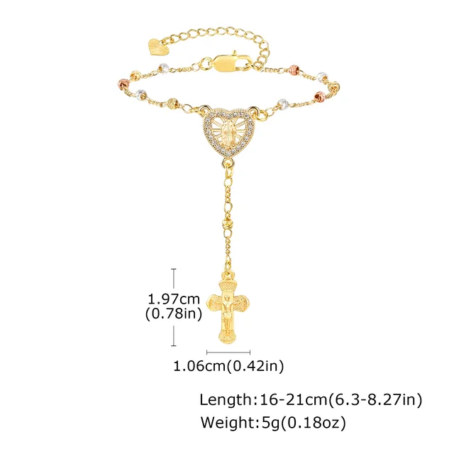 Pearl Oval Lady Cross Bracelet Pbr200G - Shop at LoveMi