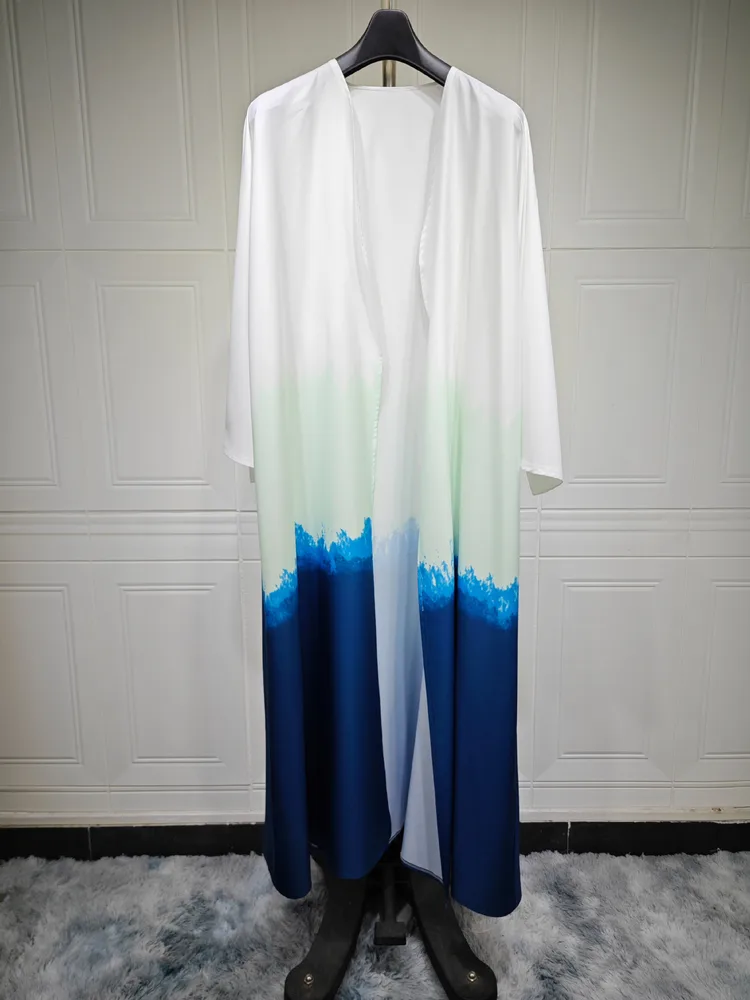 Muslim Clothing Coat Tie dyed Cloak Sky Blue - Shop at LoveMi