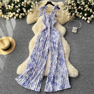 Travel Vacation Wear Jumpsuit Women's Summer Purple - Shop at LoveMi
