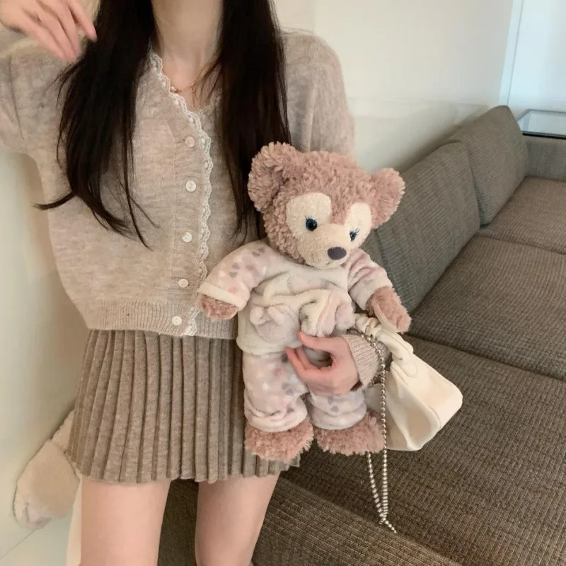 Autumn Short Sweater Women's Design Sense Lace Cardigan Coat Greige M - Shop at LoveMi