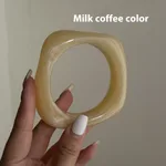 Acrylic Bracelet Exaggerated Ins Style Irregular Translucent - Milk Coffee Color - View 1