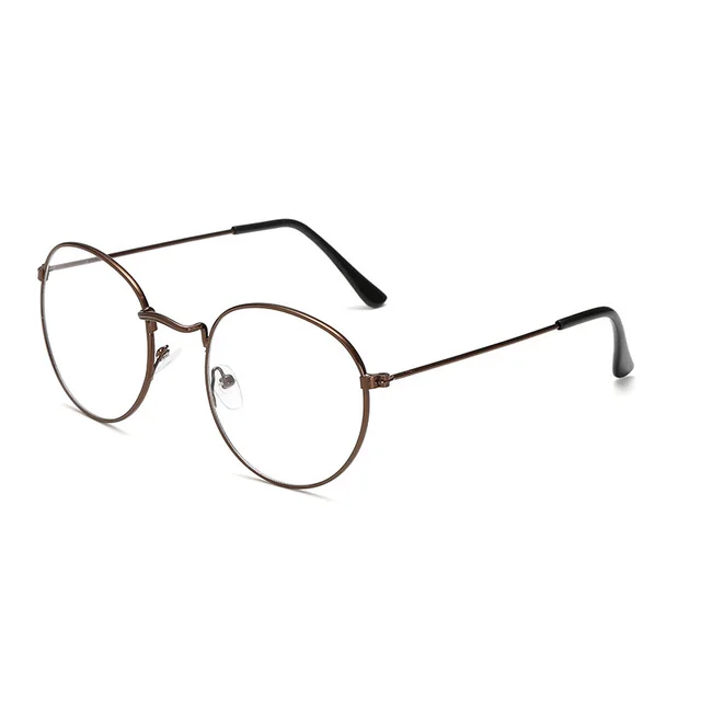 Metal Presbyopic Glasses Thin Frame Brown - Shop at LoveMi
