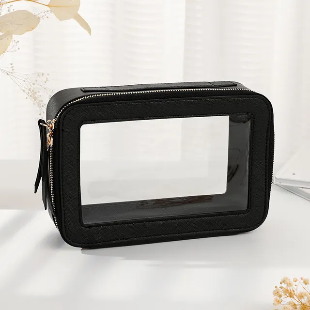 Ladies Toiletries Bag Travel Waterproof Storage Black Of Phantom Single Layer - Shop at LoveMi