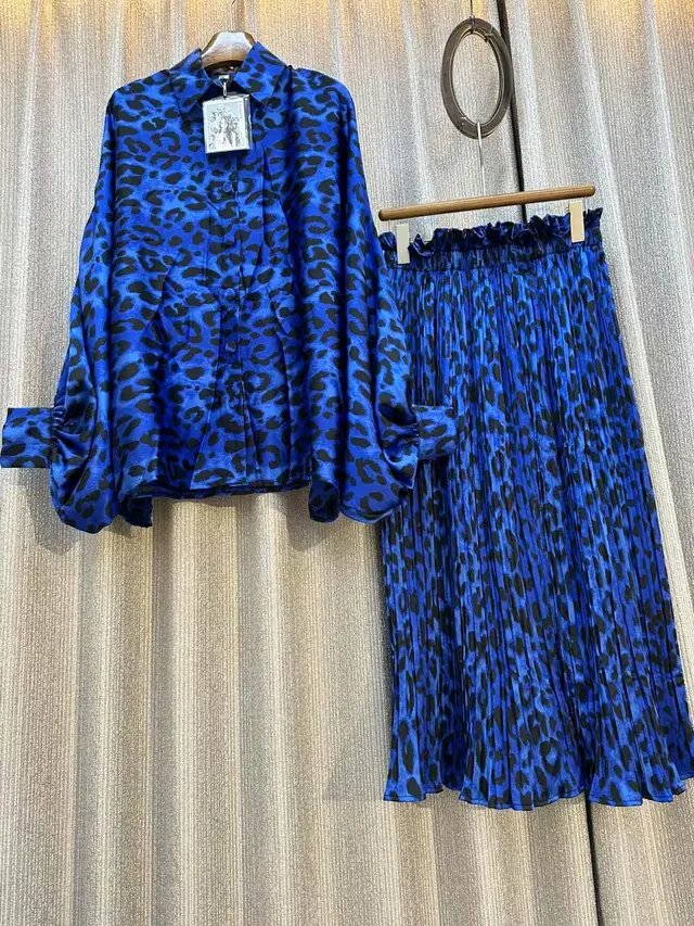 Personalized Printed Shirt Top High Waist Draped Wide Leg Pants Two piece Set As Shown In Figure 12 Style - Shop at LoveMi