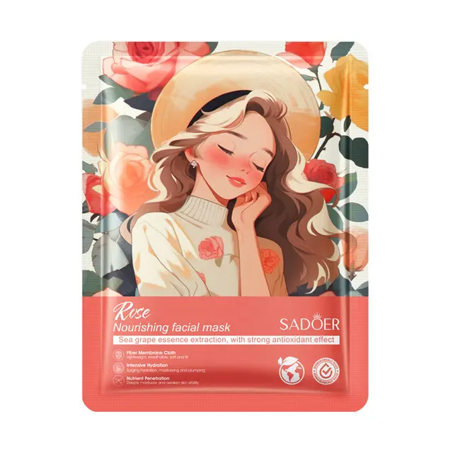 Whitening And Hydrating Moisturizing And Nourishing Skin Mask Rose 25G - Shop at LoveMi