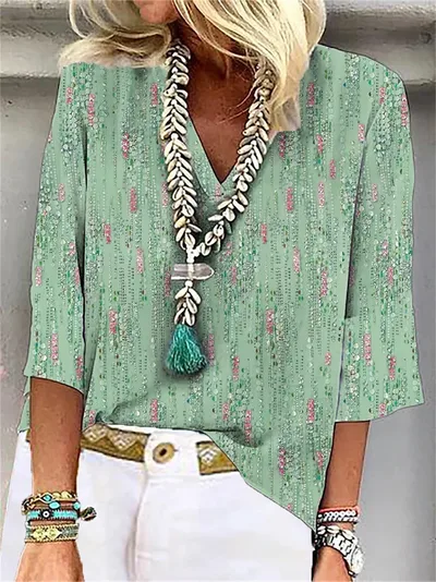 Cross border Clothing 3D Printed V neck Pullover Leisure Cropped POD Customization Vl07 S - Shop at LoveMi