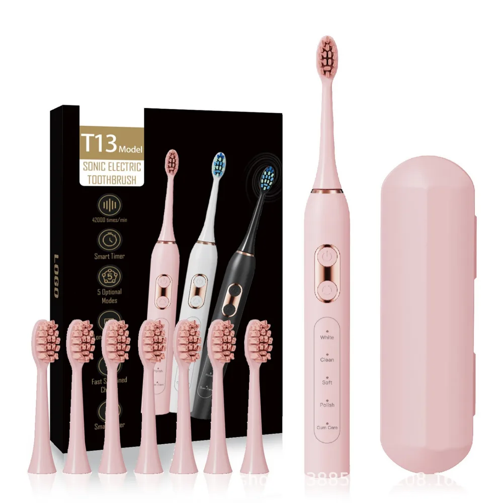 T13 Electric Toothbrush Couple Rechargeable Pink Set - Shop at LoveMi
