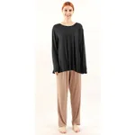 Black Coat Water Blue Pants