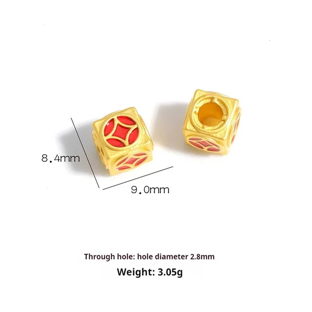 Diy Bracelet NAFO Spacer Beads Ornament Pendant Parts Small Square - Shop at LoveMi