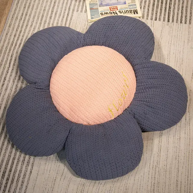 Cartoon Petal Cushion Flower Basket Cushion Home Blue - Shop at LoveMi