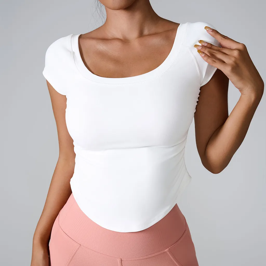 Tight Sports Short Sleeve Running Training Quick-drying - White