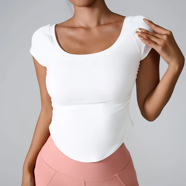 Tight Sports Short Sleeve Running Training Quick drying White - Shop at LoveMi