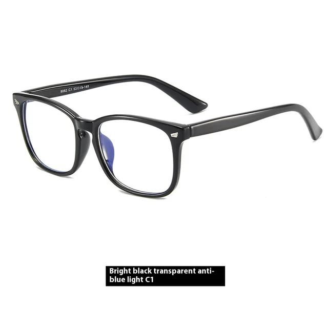 Watching Computer Playing Mobile Phone Anti fatigue Glasses Bright Black Transparent C1 - Shop at LoveMi