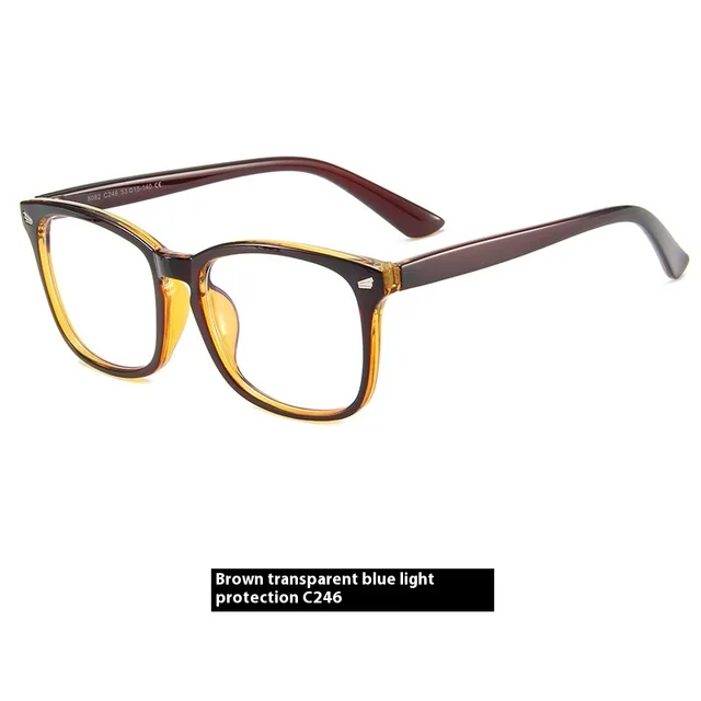 Watching Computer Playing Mobile Phone Anti fatigue Glasses Brown Transparent C246 - Shop at LoveMi