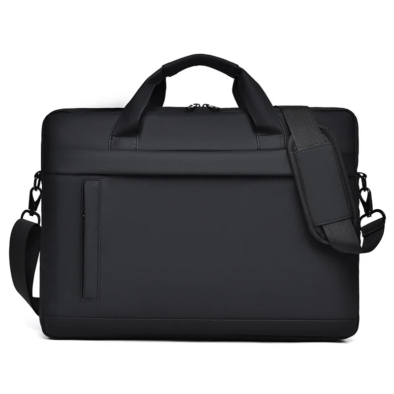Cross Border Men's Laptop Briefcase Large Capacity Business Notebook Simple Crossbody Laptop Bag Black - Shop at LoveMi