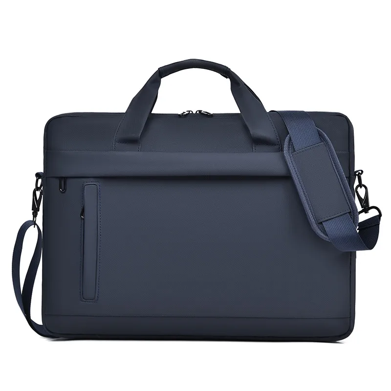 Cross Border Men's Laptop Briefcase Large Capacity Business Notebook Simple Crossbody Laptop Bag Blue - Shop at LoveMi