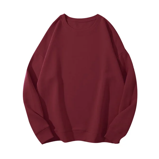 Women's Autumn And Winter Solid Color Sweater Wine Red G21 - Shop at LoveMi