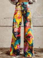 Horn Simulation Denim Trousers Loose Pants For Women - Z8-M