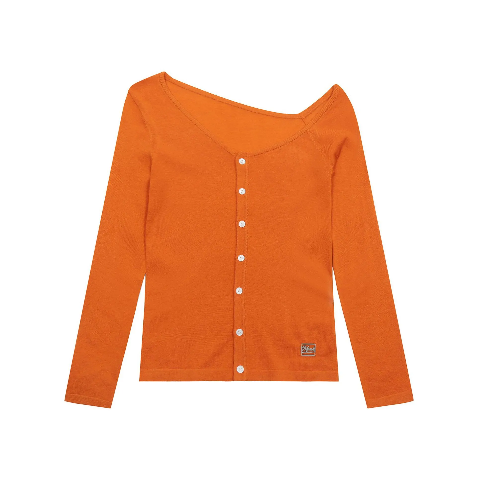 Retro Minimalist Design Sweater - Pumpkin Color