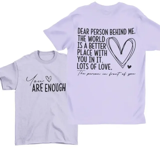 Spring Summer Pure Cotton ARE ENOUGH Pullover Short sleeved Shirt Light Purple Are - Shop at LoveMi