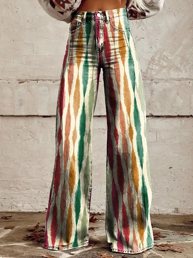 3D Thermal Transfer Speaker Simulation Denim Loose Pants Z15 - Shop at LoveMi
