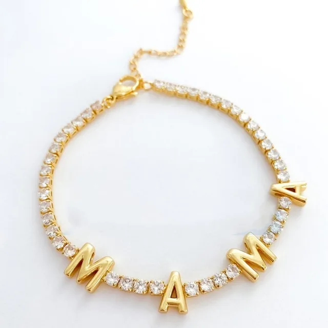 Heart Cross Zircon Bead Bracelet Mamabracelet - Shop at LoveMi