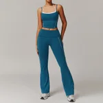 Flared Pants Suit Dark Blue