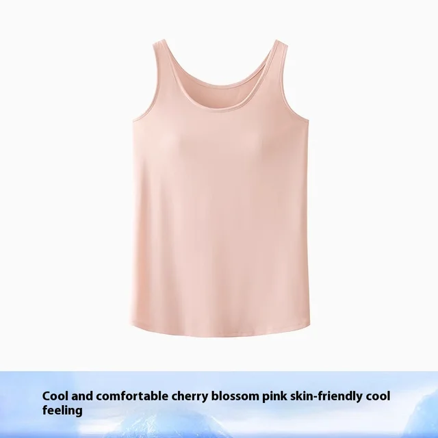 Pajamas Cool Short sleeved Homewear Suit Cherry Blossom Pink Vest - Shop at LoveMi