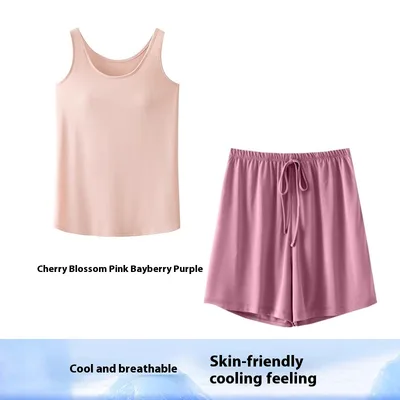 Pajamas Cool Short sleeved Homewear Suit Purple - Shop at LoveMi