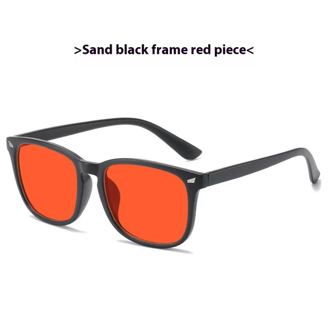 Unisex Simple Fashion Personality Bicycle Glasses Sand Black Frame Red - Shop at LoveMi