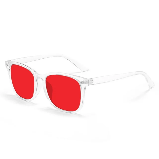 Beige Chic Nail Trendy Sleep Lens Anti blue Light Transparent Red Flakes - Shop at LoveMi