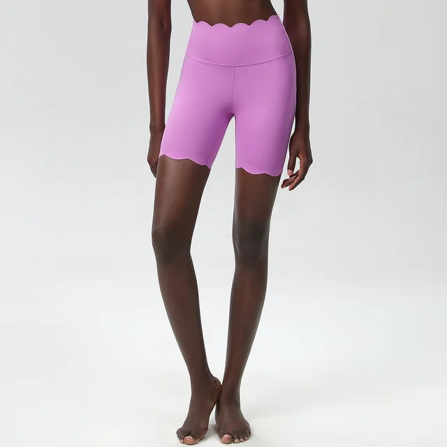 Small Wave High Top Sports Fitness Skinny Yoga Pants Women Moonlight Purple - Shop at LoveMi
