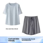 Blue And Gray Top Shorts