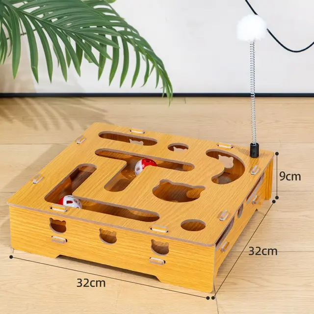 Cat Teasing Stick, Bell, Maze Box Supplies Cat Teasing Box - Shop at LoveMi
