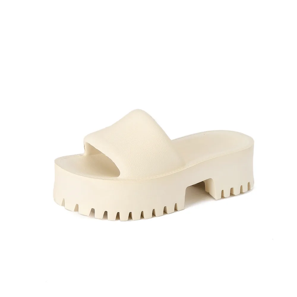 Women's Platform High Heel Fashion EVA Slippers Beige - Shop at LoveMi