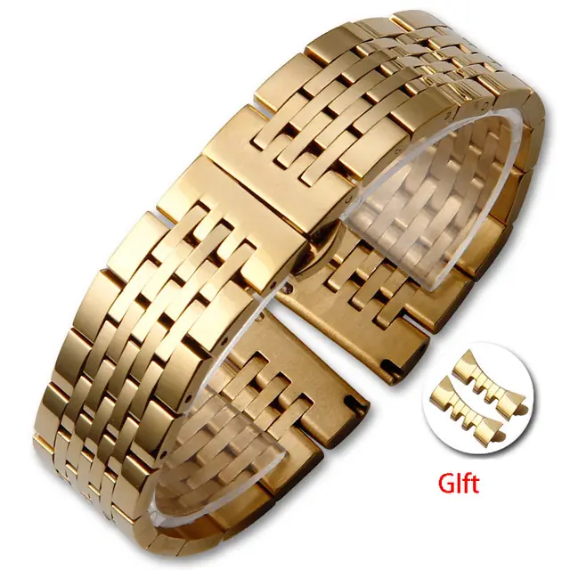 Stainless Steel Solid Seven Beads Strap Gold - Shop at LoveMi