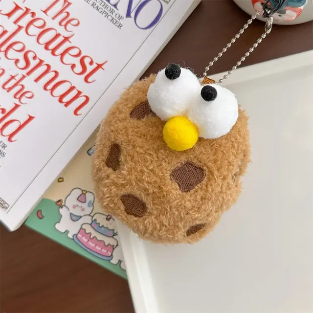 Cartoon Plush Blush Little Bunny Will Call Figurine Doll Pendant Keychain Khaki Big Eye Pendant - Shop at LoveMi