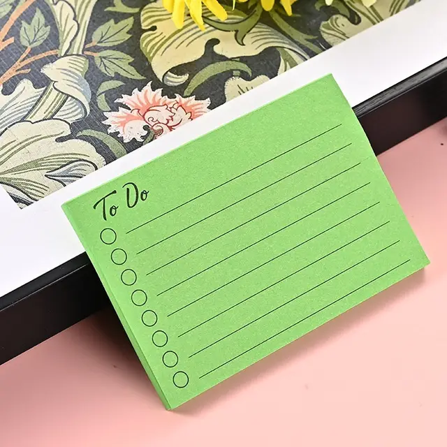 Horizontal Line Sticky Notes Office Notebook For Correction Grass Green - Shop at LoveMi