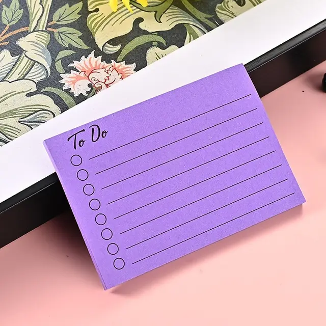 Horizontal Line Sticky Notes Office Notebook For Correction Purple - Shop at LoveMi