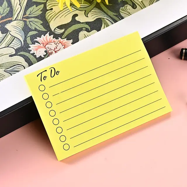 Horizontal Line Sticky Notes Office Notebook For Correction Yellow - Shop at LoveMi