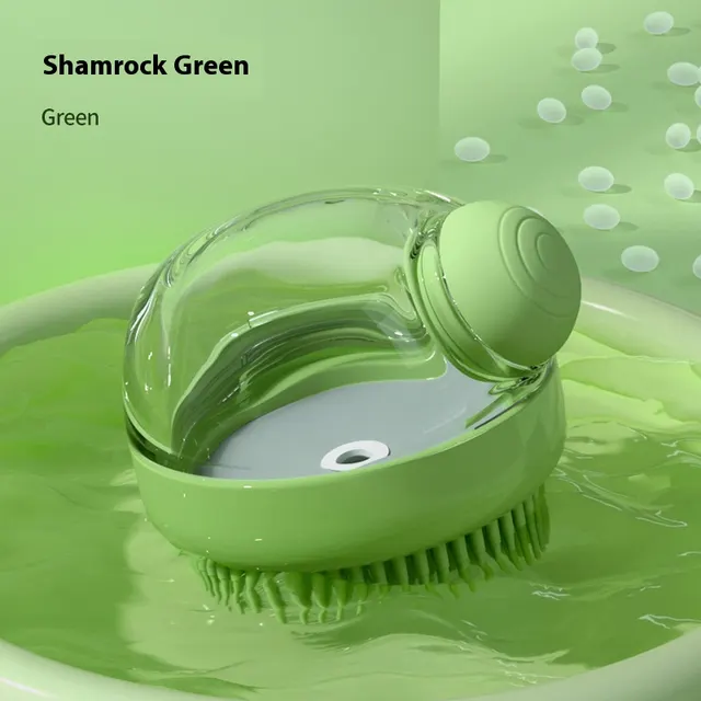 Pet Bath Silicone Bath Brush Clover Green - Shop at LoveMi