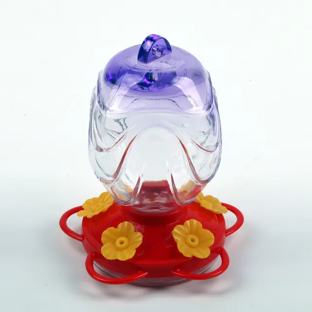 Painted Glass Feeder Glass Garden Decoration Purple - Shop at LoveMi