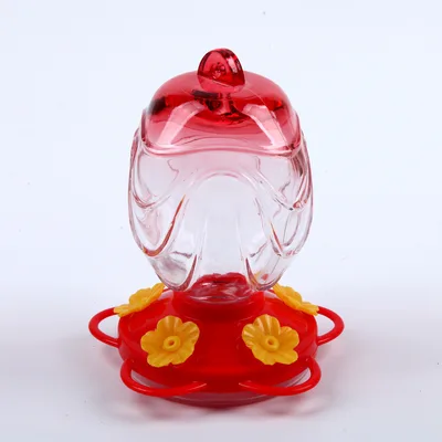 Painted Glass Feeder Glass Garden Decoration Red - Shop at LoveMi