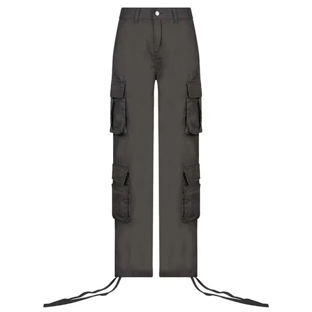 Trendy Workwear Denim Casual Pants For Women Dark Grey - Shop at LoveMi