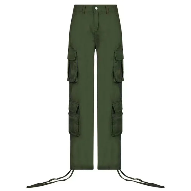 Trendy Workwear Denim Casual Pants For Women Green - Shop at LoveMi