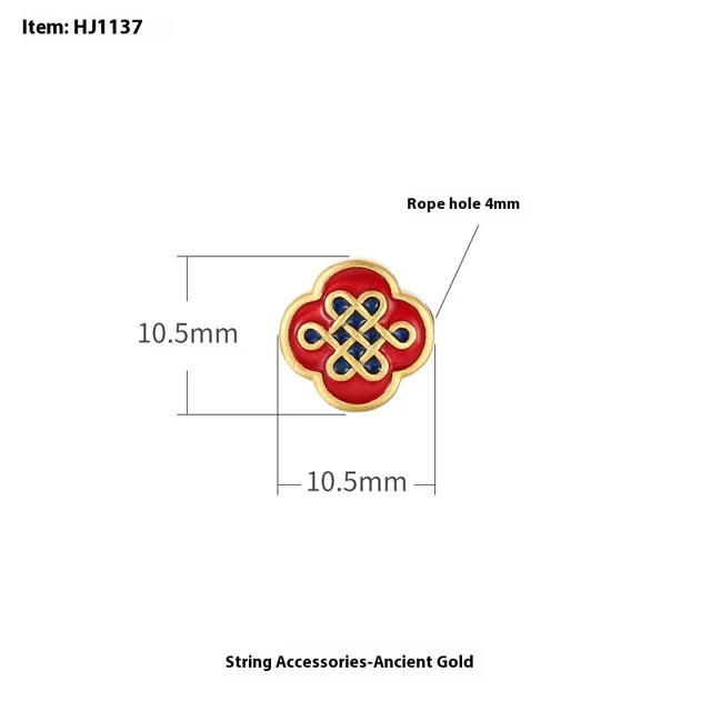 Alluvial Gold Ancient Yellow Gold Lucky Beads Diy Accessories Hj1137 Ancient Gold - Shop at LoveMi