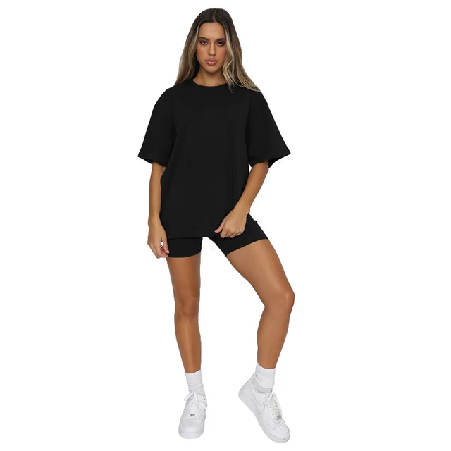Short Sleeve Round Neck Pullover Top Urban Fashion Black - Shop at LoveMi