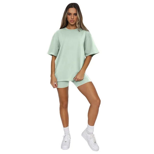 Short Sleeve Round Neck Pullover Top Urban Fashion Green - Shop at LoveMi