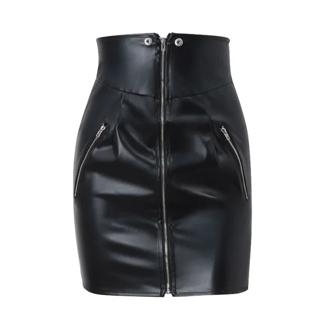 Fashion Sexy PU Leather Skirt Female Slim Fit Hip Raise Black - Shop at LoveMi